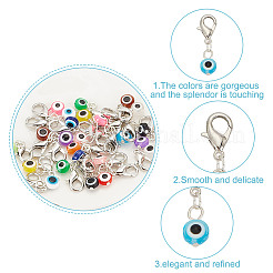 32Pcs Evil Eye Resin Pendant Decorations&nbsp;HJEW-GO00032