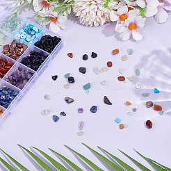 150G 15 Styles Natural & Synthetic Mixed Gemstone Chip Beads&nbsp;G-PA0001-95