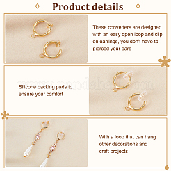 30Pcs Brass Clip-on Earring Findings&nbsp;KK-GA0001-54G