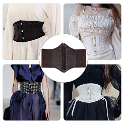PU Leather Wide Elastic Corset Belts&nbsp;AJEW-WH0263-46A
