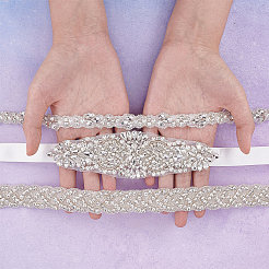 3Pcs 3 Style Crystal Rhinestone Wedding Bridal Belt&nbsp;AJEW-CP0001-67