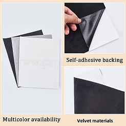 Rectangle Self Adhesive Velvet Patches&nbsp;AJEW-WH20011-11A