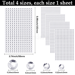 4 Sheets 4 Styles Acrylic Imitation Pearl Stickers Paper Sheets for Craft&nbsp;DIY-SP0002-64B