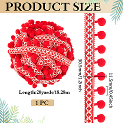 20Yards Nylon Pom Pom Ball Ribbons&nbsp;OCOR-MA0001-94B