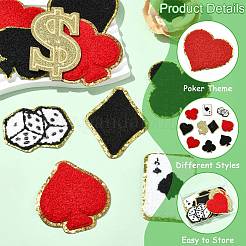 11Pcs 11 Styles Computerized Embroidery Cloth Iron on/Sew on Patches&nbsp;PATC-CJ0001-09