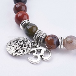 Natural Indian Agate Wrap Bracelets&nbsp;BJEW-E329-06E