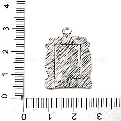 ハロウィン合金エナメルペンダント  アンティークシルバー  バットを持つ長方形  レッド  25.5x19.5x3mm  穴：1.5mm&nbsp;ENAM-K079-01B-AS