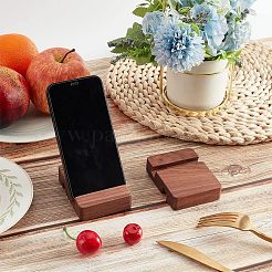 クルミの木の携帯電話ホルダー  長方形  ココナッツブラウン  7.9x6x1.9cm  内径：6x0.85~1.15x1~1.2のCM&nbsp;LS-AJEW-WH0248-154