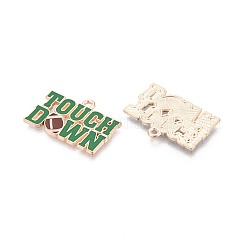 Rugby Theme Alloy Enamel Pendants&nbsp;ENAM-T025-02G-16