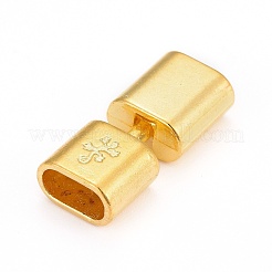 合金製スナップロッククラスプ留め金具  カドミウムフリー＆鉛フリー  金色  サイズ：幅さ約14mm  長さ32mm  厚さ8mm  穴：約6 mm幅  長さ11mm&nbsp;KK-H087-G