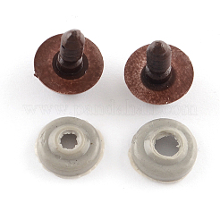 クラフト用品プラスチックぬいぐるみや人形の目パーツ  安全の目  ココナッツブラウン  10mm&nbsp;X-DIY-R039-10mm