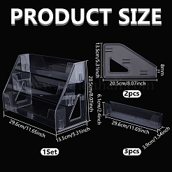 3-Tier Acrylic Display Riser Stands for Cosmetic Jewelry&nbsp;ODIS-WH0043-217C