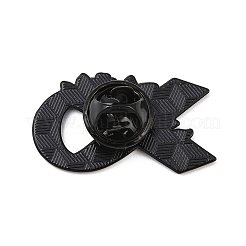 強さ、回復力、そして希望を訴えるリボンと花のエナメルピン  バックパック用合金ラペルピンバック  アクアマリン  17x29mm&nbsp;JEWB-D306-02EB