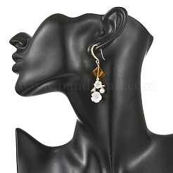 Alloy & Resin & Acrylic Pearl Dangle Earrings&nbsp;EJEW-JE07366