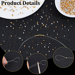 1000Pcs 2 Colors Brass Crimp Beads&nbsp;KK-PA0001-10