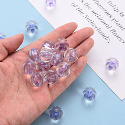 透明なアクリルビーズ  カボチャ  ライラック  17.5x16mm  穴：1.8mm  約183個/500g&nbsp;TACR-S154-19A-47
