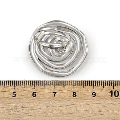 304ステンレススチール指輪  渦  ステンレス鋼色  31x30.5mm&nbsp;RJEW-H254-03P