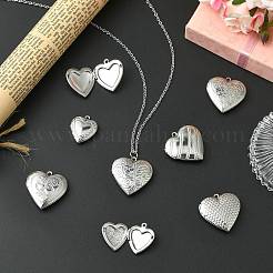 8pcs 8 Styles 304 Stainless Steel Locket Pendants&nbsp;STAS-CJ0002-98
