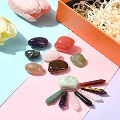 15Pcs 15 Styles Natural Mixed Gemstone Beads&nbsp;G-FS0005-81