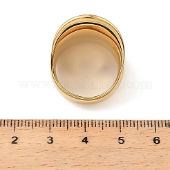 女性用304ステンレススチール指輪  ゴールドカラー  25.5mm  usサイズ7 1/4(17.5mm)&nbsp;RJEW-Z143-03G-02