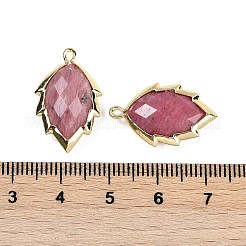 Natural Rhodonite Faceted Leaf Pendants&nbsp;G-I375-04G-12