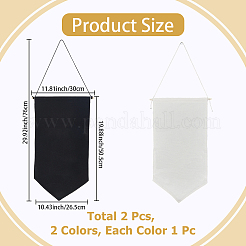 2Pcs 2 Colors Cotton Wall Hanging Brooch Organizer Storage&nbsp;AJEW-CP0010-43