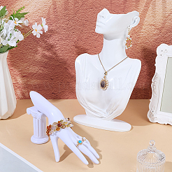 1Pc Woman Bust Shaped Resin Necklace Display Stands&nbsp;NDIS-UN0001-01A