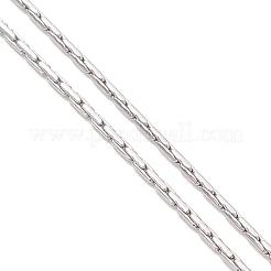 1mm 304ステンレススチールボストンリンクチェーンブレスレットの作り方  変色しない  ステンレス鋼色  6.97インチ（17.7cm）&nbsp;AJEW-JB01519