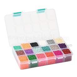 FGB 450G 18 Colors 12/0 Grade A Round Glass Seed Beads&nbsp;SEED-JP0012-09-2mm