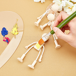 Unfinished Blank Wooden Robot Toys&nbsp;DIY-WH0097-05
