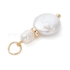 Natural Baroque Keshi Pearl Beaded Pendants&nbsp;PALLOY-JF05199-01