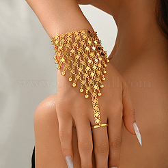 Vintage Middle Eastern Alloy Link Finger Bracelets for Women&nbsp;KO9380
