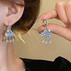 Alloy & Cubic Zirconia Hoop Earrings&nbsp;FS-WG3B252-01