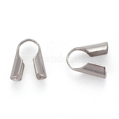 変色しにくいステンレススチールのボールチープ  カロット終了  クラムシェルノットカバー  ステンレス鋼色  9.5x5mm&nbsp;X-STAS-R062-4mm