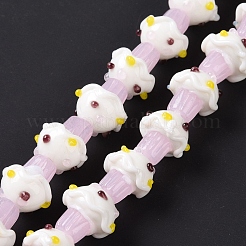 Mushroom Handmade Lampwork Beads Strands&nbsp;X1-LAMP-G150-03A-02