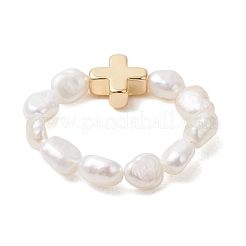 Natural Cultured Freshwater Pearl Finger Rings&nbsp;RJEW-JR01011