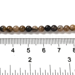 天然キアストライト ビーズ 連売り  ラウンド  4mm  穴：0.9mm  約97個/連  15.91''（40.4センチメートル）&nbsp;G-Q161-A03-01