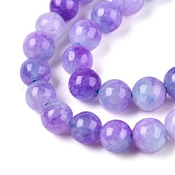Dyed Natural White Jade Beads Strands&nbsp;G-T138-6mm-210-5