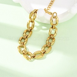 304 Stainless Steel Rectangle Link Chain Bracelets for Women&nbsp;BJEW-F536-18G
