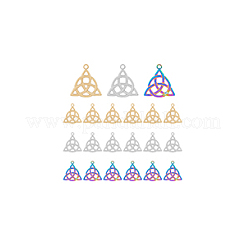 18Pcs 3 Colors 201 Stainless Steel Pendants&nbsp;STAS-DC0013-53