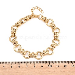 304 Stainless Steel Ring Link Chain Bracelets for Women Men&nbsp;BJEW-H643-10G
