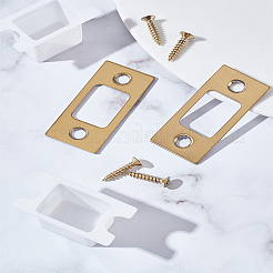 2 Sets 201 Stainless Steel Door Reinforcement Plate with Screws&nbsp;AJEW-LP0001-31G