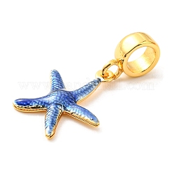 Brass Enamel European Dangle Charms&nbsp;KK-M247-11G-02