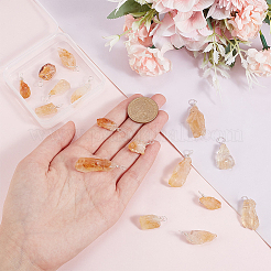 16Pcs Rough Raw Natural Citrine Pendants&nbsp;G-FG0001-08