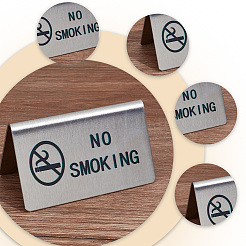 6Pcs 2 Styles 201 Stainless Steel NO SMOKING & SMOKING AREA Signs&nbsp;AJEW-CP0003-90