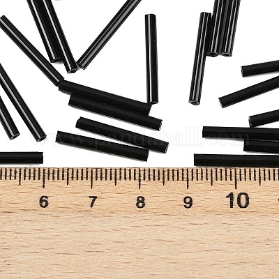 Opaque Glass Bugle Beads&nbsp;SEED-R028-2x20-C01-1