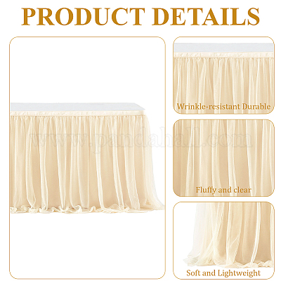 Polyester Table Skirt&nbsp;AJEW-WH20019-110C-1