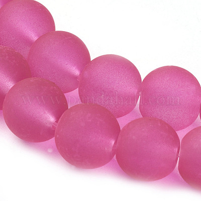 Baking Paint Transparent Glass Bead Strands&nbsp;GLAA-S031-8mm-35-1
