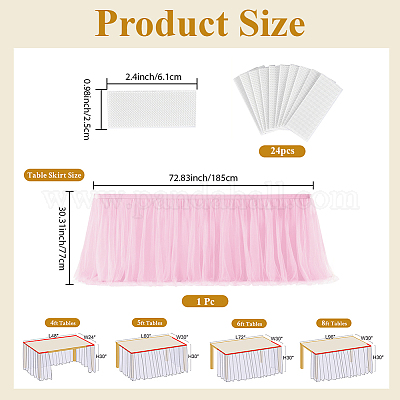 Polyester Table Skirt&nbsp;AJEW-WH20019-110A-1