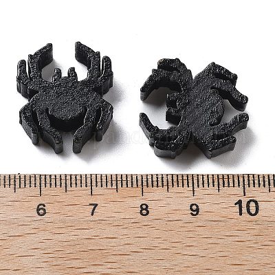 ウッドビーズ  クモ  ブラック  21x19x6.5mm  穴：2mm&nbsp;WOOD-G023-21-1